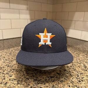 Houston Astros New Era 59FIFTY 2017‎ World Series Baseball Cap 7 3/8 Made in USA